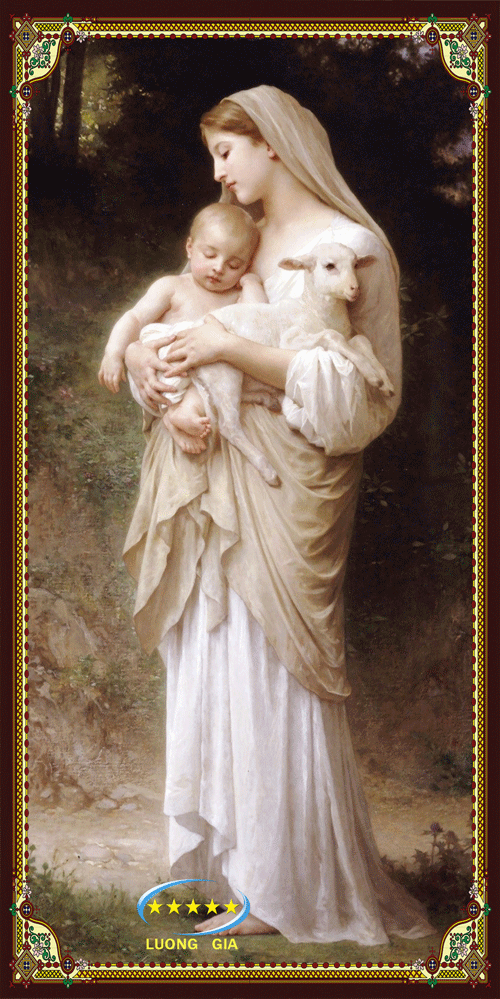 Tranh Điện Mẹ Bế Chúa Chiên -